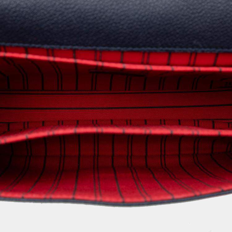 Pre Owned Louis Vuitton Blue Monogram Empreinte Pochette Metis