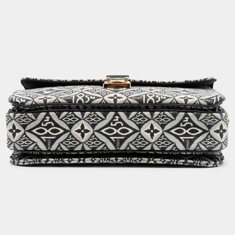 Pre Owned Louis Vuitton Black Monogram Jacquard Since 1854 Pochette Metis