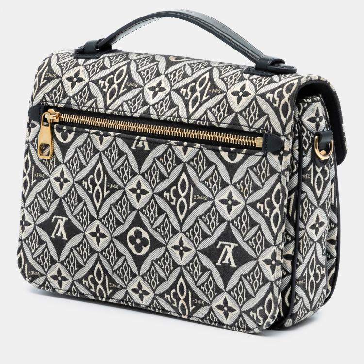 Pre Owned Louis Vuitton Black Monogram Jacquard Since 1854 Pochette Metis