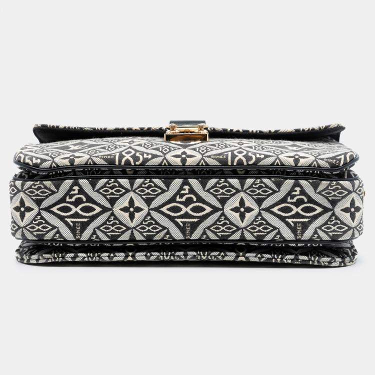 Pre Owned Louis Vuitton Black Monogram Jacquard Since 1854 Pochette Metis