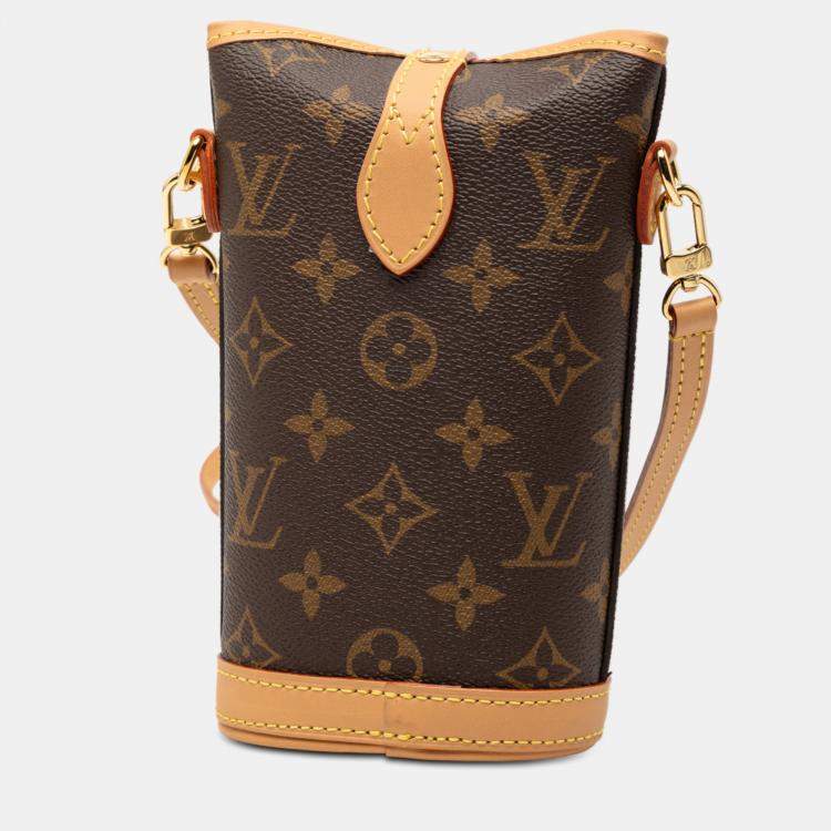 Pre Owned Louis Vuitton Brown Monogram Fold Me Pouch