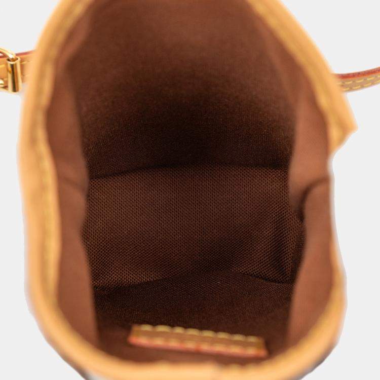 Pre Owned Louis Vuitton Brown Monogram Fold Me Pouch