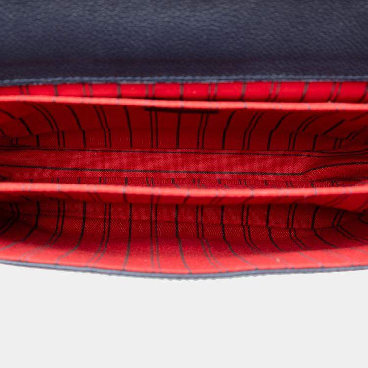 Pre Owned Louis Vuitton Blue Monogram Empreinte Pochette Metis