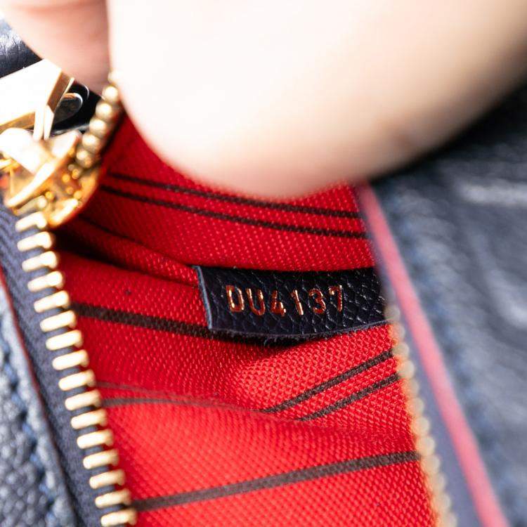 Pre Owned Louis Vuitton Blue Monogram Empreinte Pochette Metis