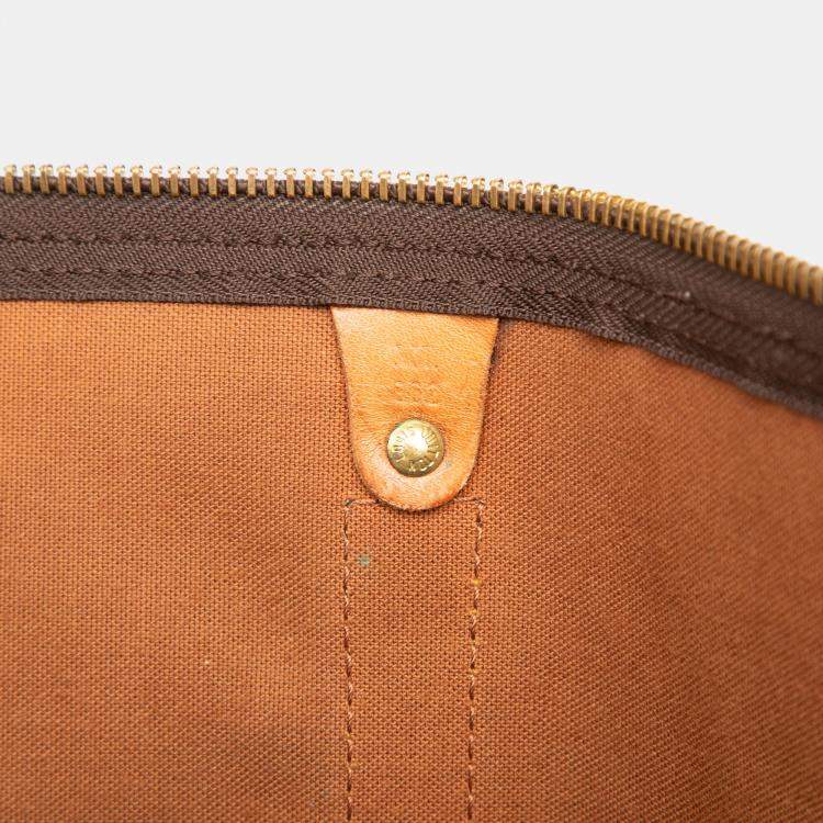 Pre Owned Louis Vuitton Brown Monogram Keepall Bandouliere 60