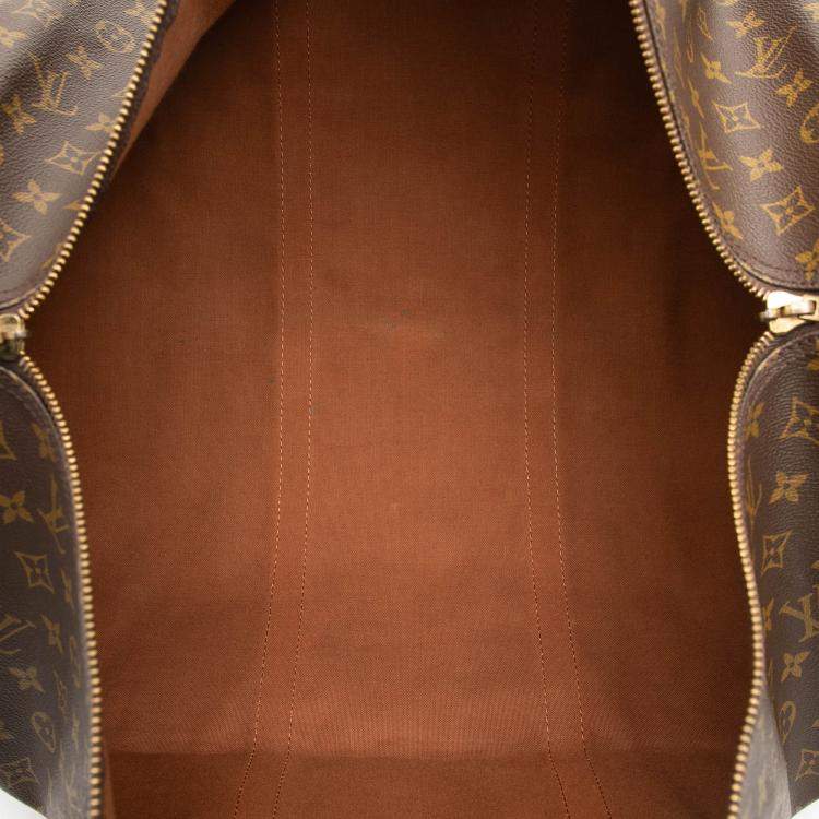 Pre Owned Louis Vuitton Brown Monogram Keepall Bandouliere 60