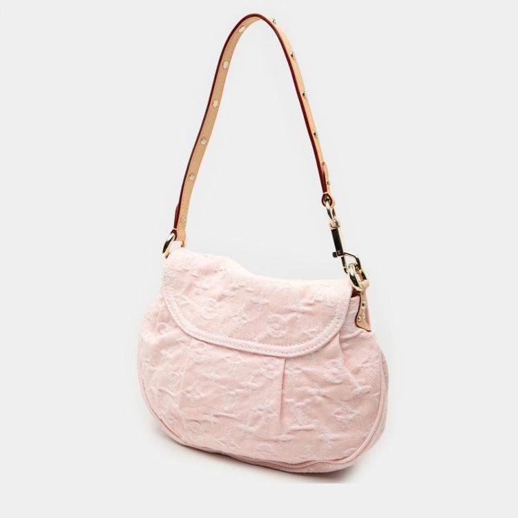 Pre Owned Louis Vuitton Pink Monogram Denim Sunset