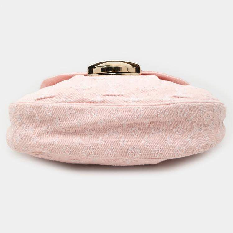 Pre Owned Louis Vuitton Pink Monogram Denim Sunset