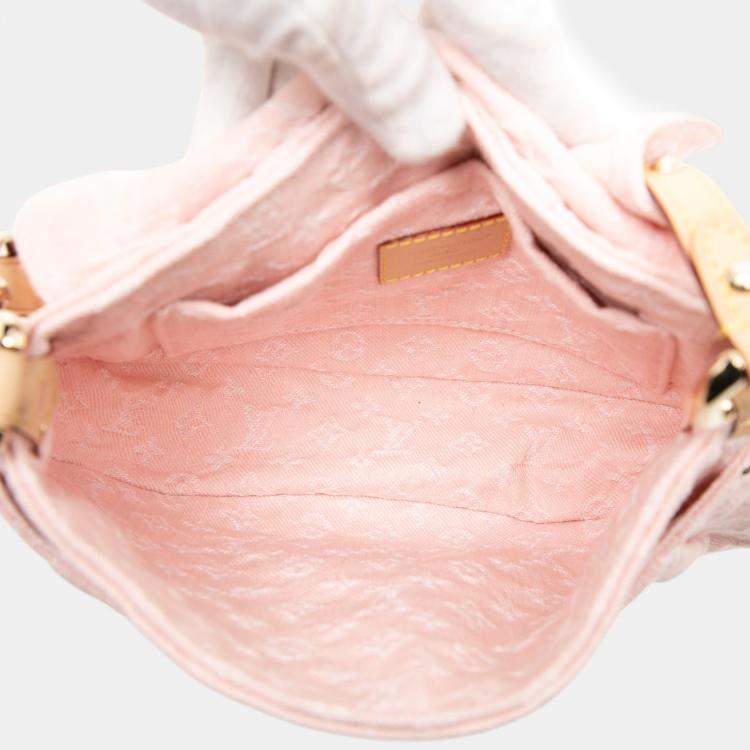 Pre Owned Louis Vuitton Pink Monogram Denim Sunset