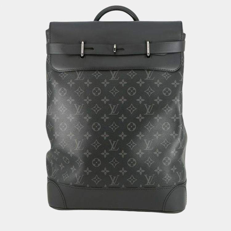 Pre Owned Louis Vuitton Black Monogram Eclipse Steamer