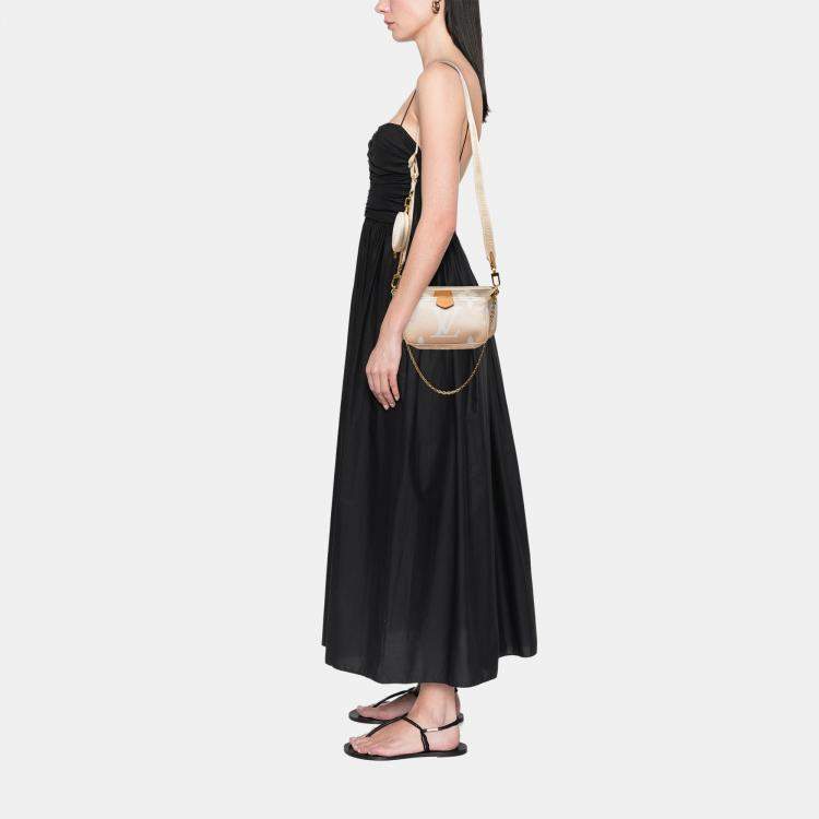 Pre Owned Louis Vuitton Brown Monogram Giant By The Pool Multi Pochette Accessoires