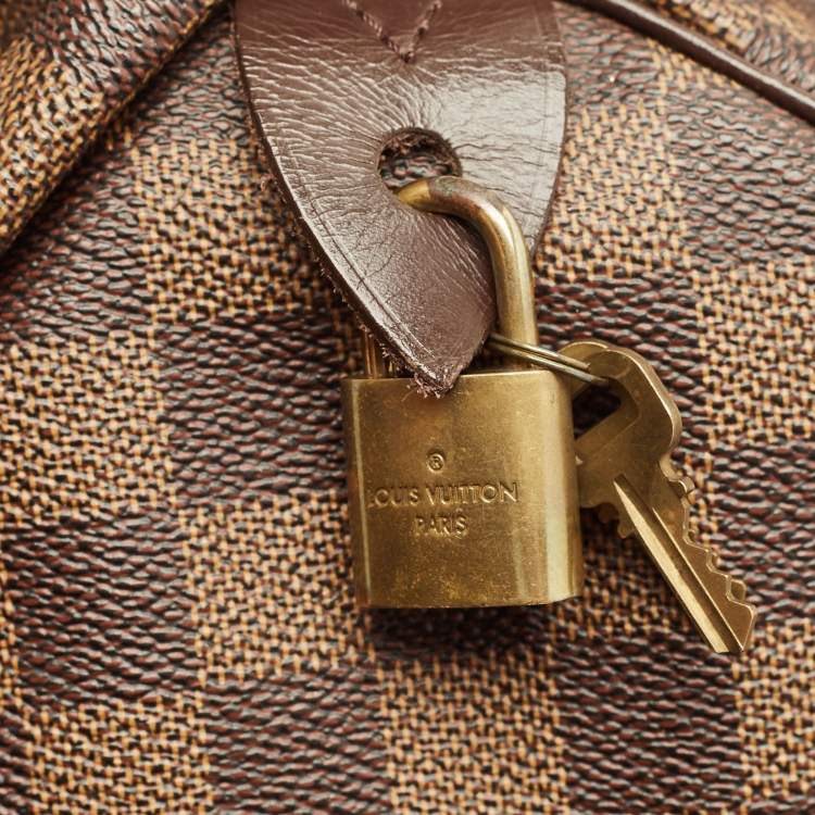 Pre Owned Louis Vuitton Speedy 25 Damier Ebene Canvas Bag