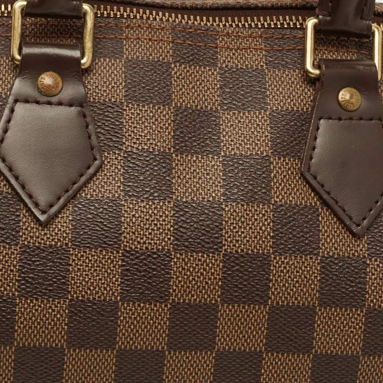 Pre Owned Louis Vuitton Speedy 25 Damier Ebene Canvas Bag