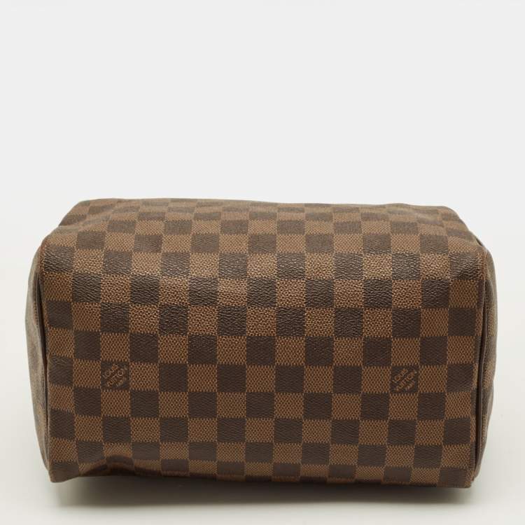 Pre Owned Louis Vuitton Speedy 25 Damier Ebene Canvas Bag
