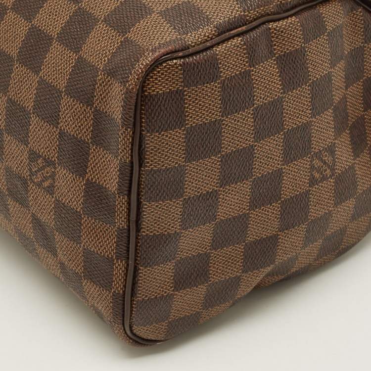 Pre Owned Louis Vuitton Speedy 25 Damier Ebene Canvas Bag