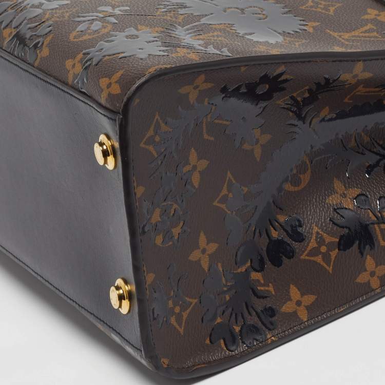 Pre Owned Louis Vuitton Blossom City Steamer MM Black Monogram Canvas and Leather Bag