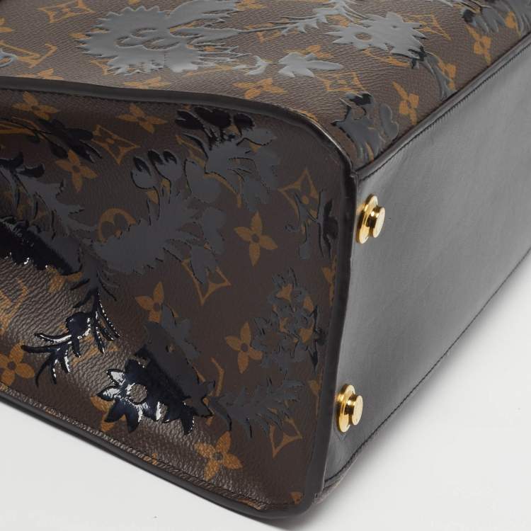 Pre Owned Louis Vuitton Blossom City Steamer MM Black Monogram Canvas and Leather Bag