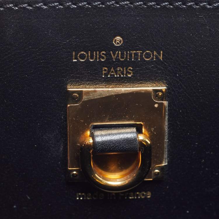 Pre Owned Louis Vuitton Blossom City Steamer MM Black Monogram Canvas and Leather Bag