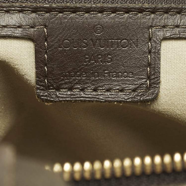 Pre Owned Louis Vuitton  Josephine GM Green/Brown Monogram Mini Lin Canvas Bag
