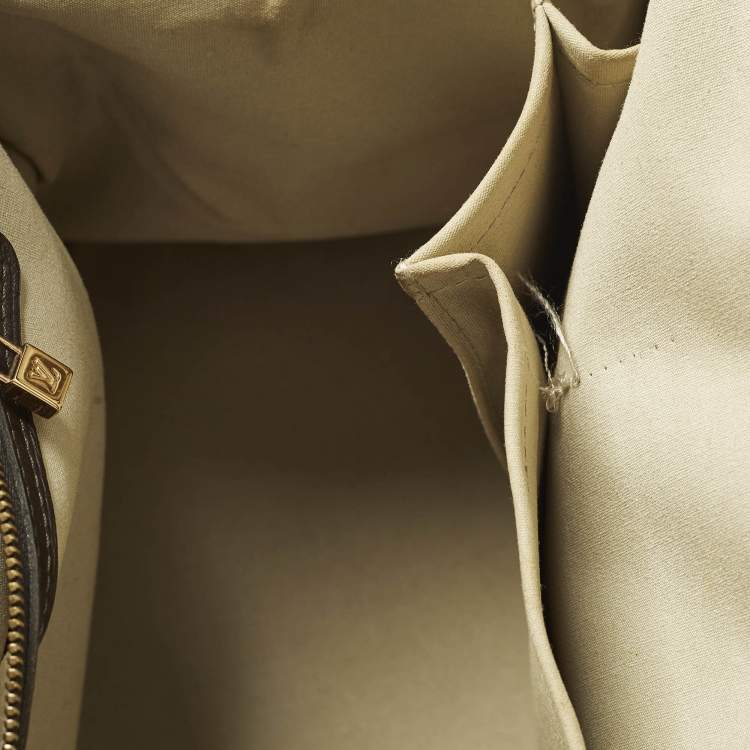 Pre Owned Louis Vuitton  Josephine GM Green/Brown Monogram Mini Lin Canvas Bag