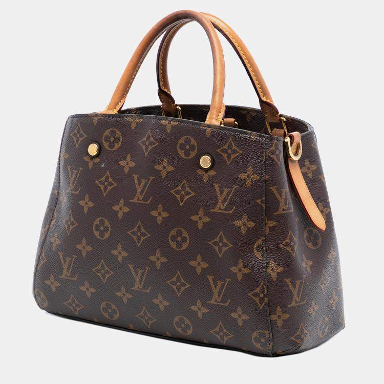 Pre Owned Louis Vuitton Brown Monogram Montaigne BB