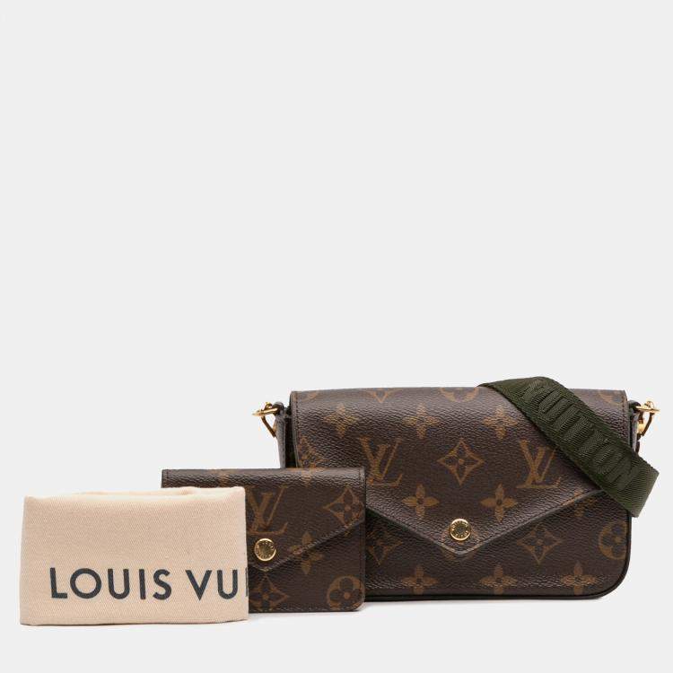 Pre Owned Louis Vuitton Brown Monogram Felicie Strap And Go
