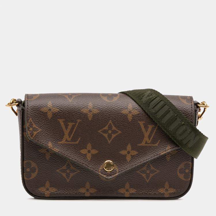 Pre Owned Louis Vuitton Brown Monogram Felicie Strap And Go