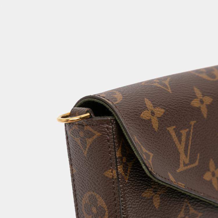 Pre Owned Louis Vuitton Brown Monogram Felicie Strap And Go