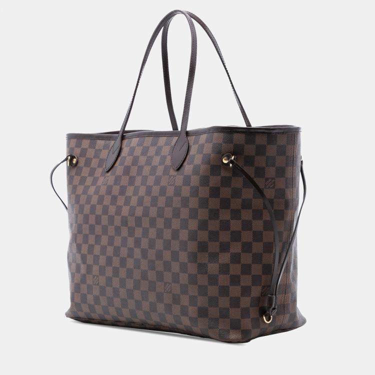 Pre Owned Louis Vuitton Brown Damier Ebene Neverfull GM