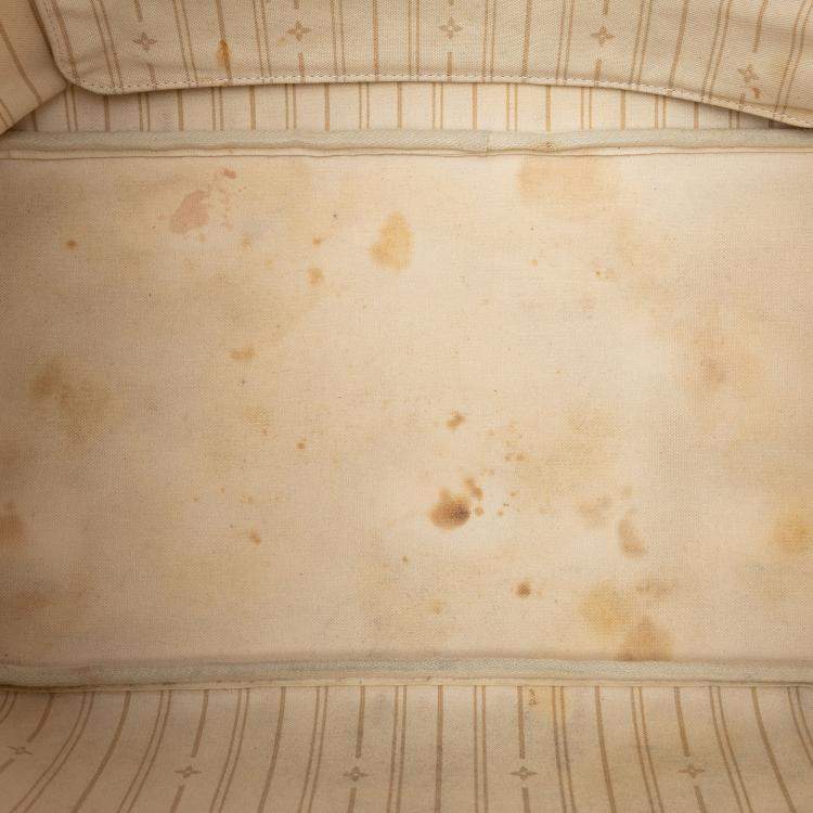 Pre Owned Louis Vuitton White Damier Azur Neverfull GM