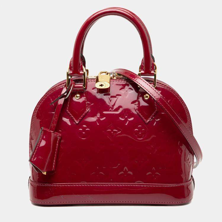 Pre Owned Louis Vuitton Purple Monogram Vernis Alma BB
