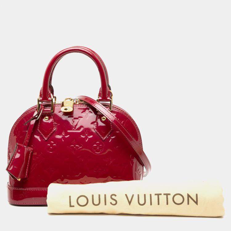 Pre Owned Louis Vuitton Purple Monogram Vernis Alma BB