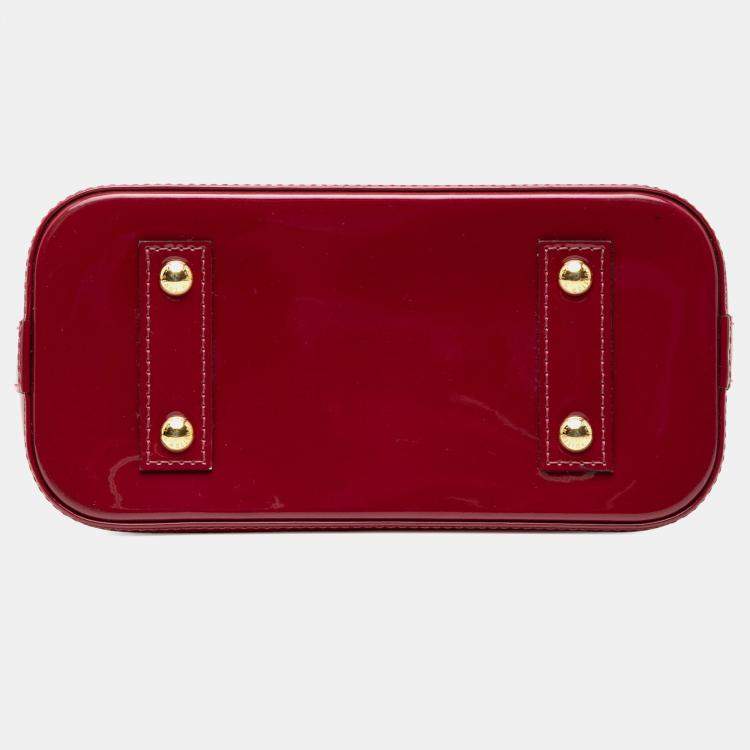 Pre Owned Louis Vuitton Purple Monogram Vernis Alma BB