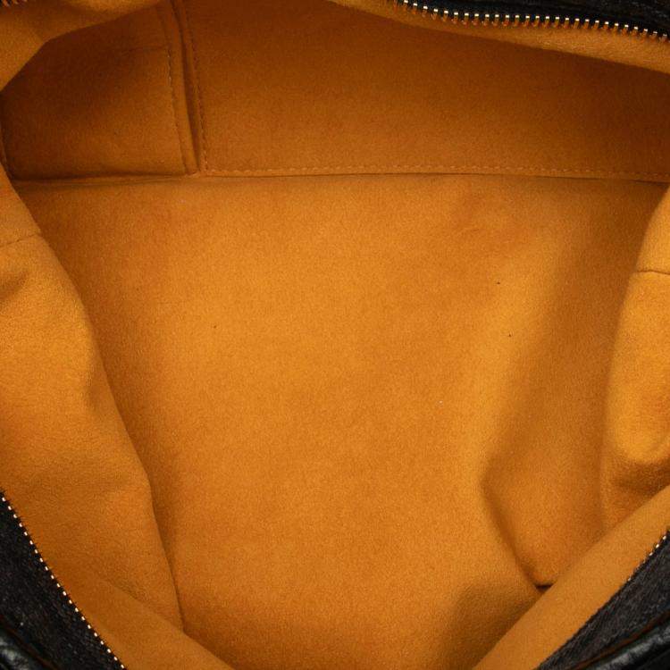 Pre Owned Louis Vuitton Black Monogram Denim Neo Cabby MM