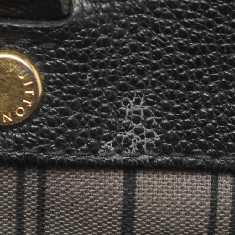 Pre Owned Louis Vuitton Montaigne BB Black Monogram Empreinte Leather Bag