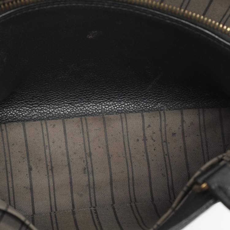 Pre Owned Louis Vuitton Montaigne BB Black Monogram Empreinte Leather Bag