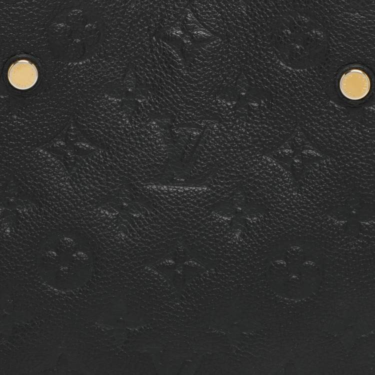Pre Owned Louis Vuitton Montaigne BB Black Monogram Empreinte Leather Bag