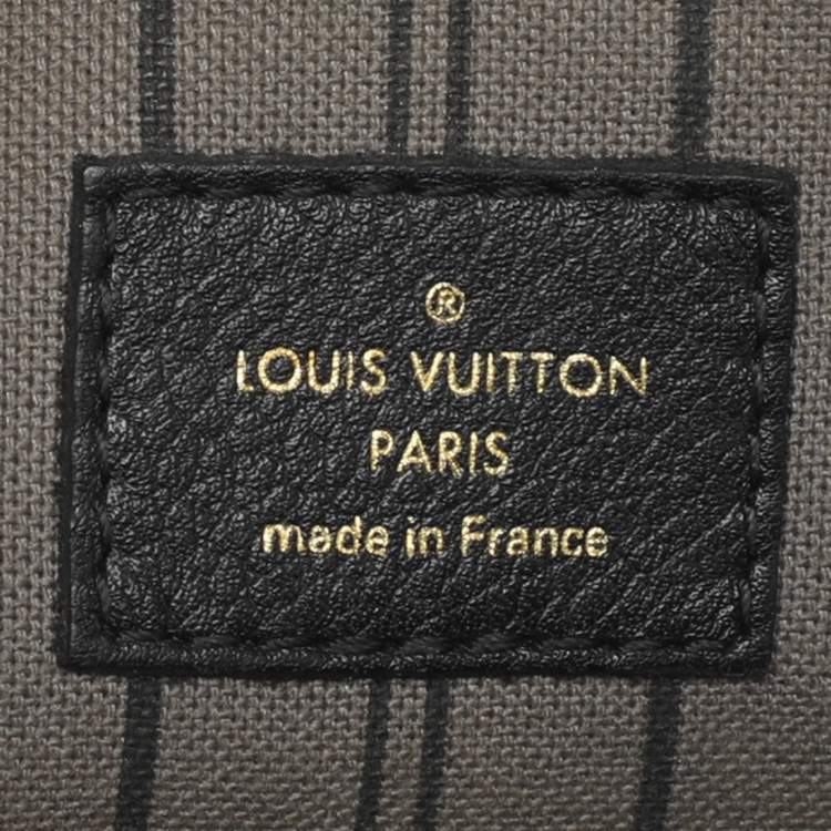 Pre Owned Louis Vuitton Montaigne BB Black Monogram Empreinte Leather Bag