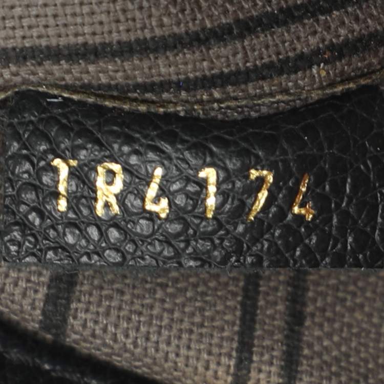 Pre Owned Louis Vuitton Montaigne BB Black Monogram Empreinte Leather Bag