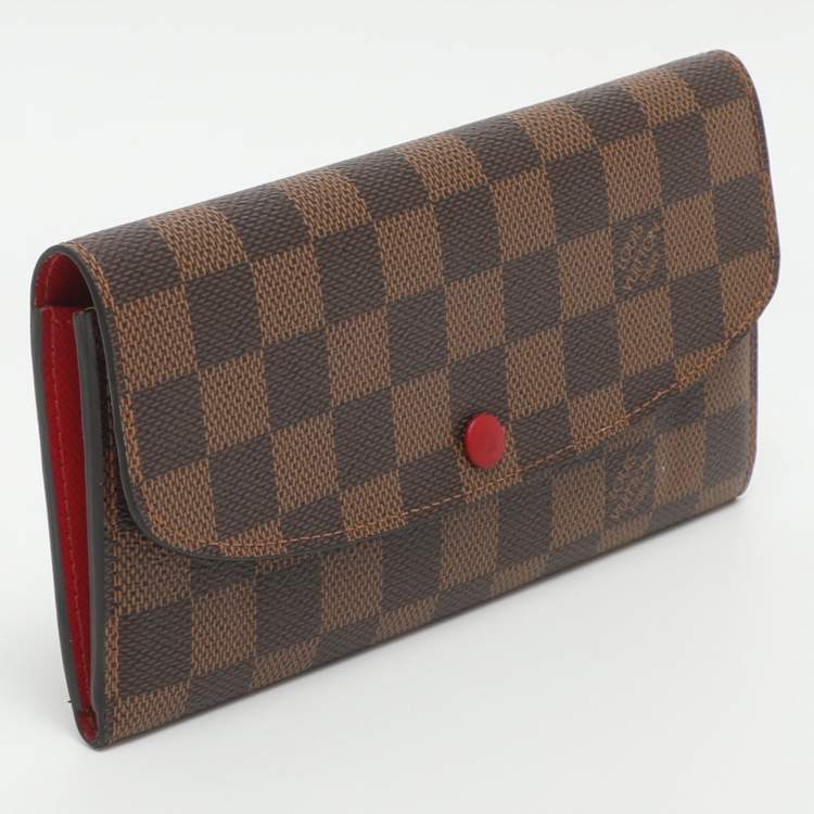 مملوكة مسبقًا Louis Vuitton Emilie Damier Ebene Canvas Long Wallet