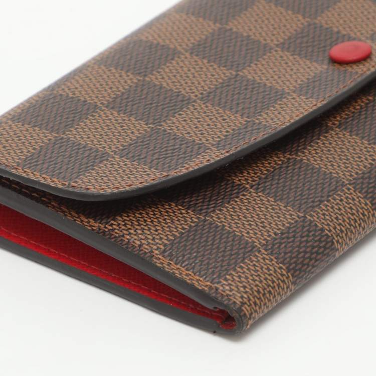 مملوكة مسبقًا Louis Vuitton Emilie Damier Ebene Canvas Long Wallet