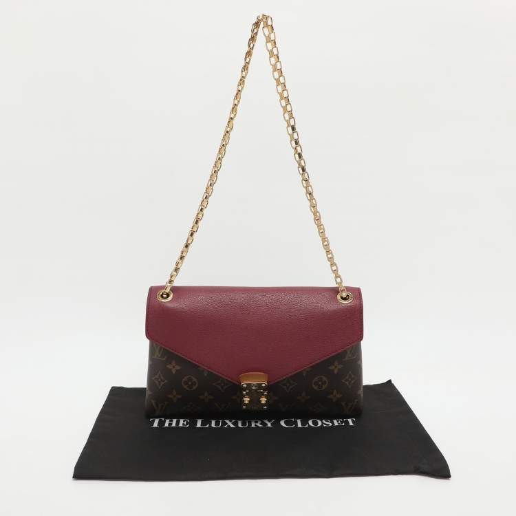 Pre Owned Louis Vuitton Pallas Aurore Monogram Canvas and Leather Chain Bag