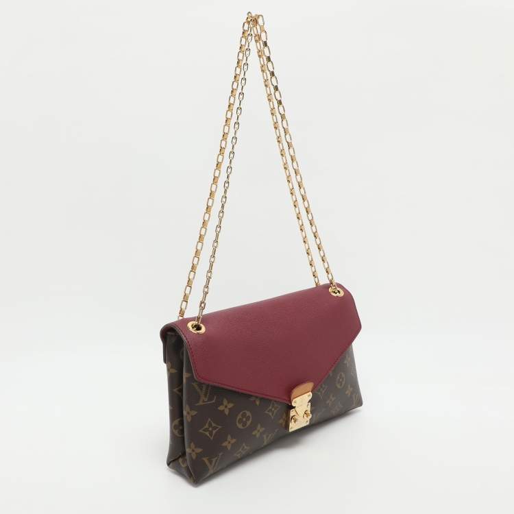 Pre Owned Louis Vuitton Pallas Aurore Monogram Canvas and Leather Chain Bag