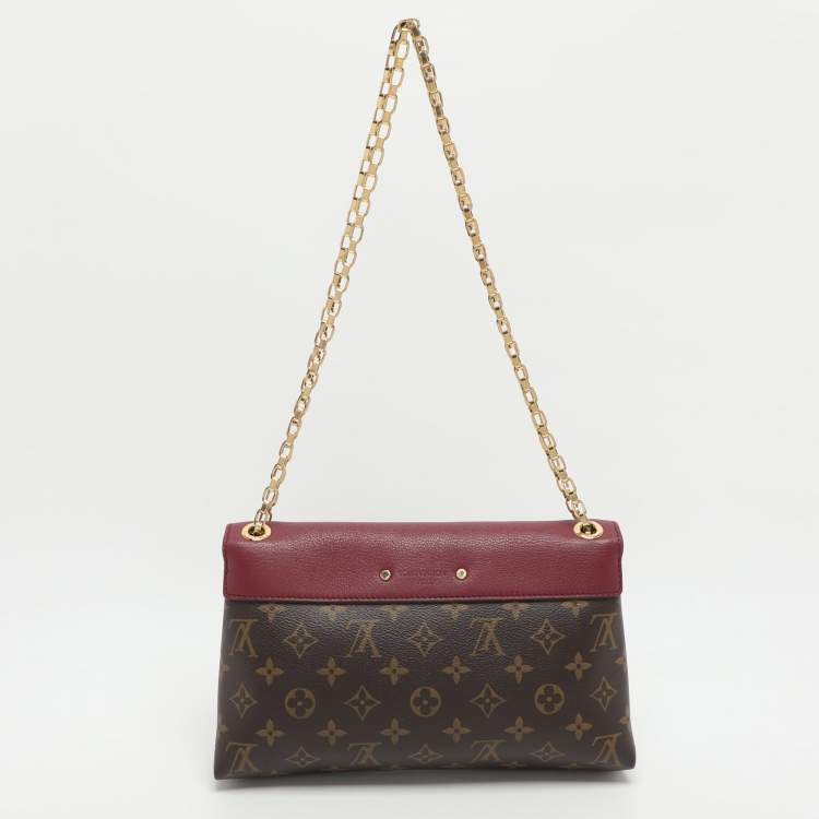 Pre Owned Louis Vuitton Pallas Aurore Monogram Canvas and Leather Chain Bag