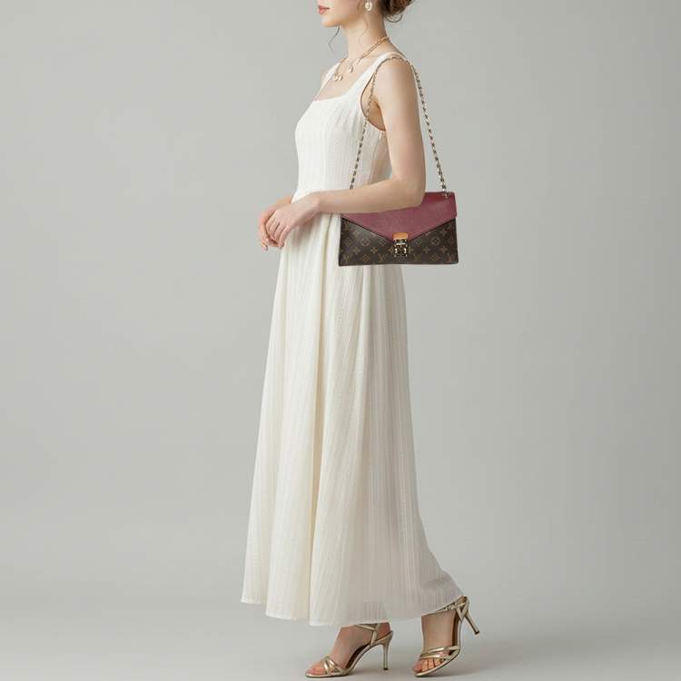 Pre Owned Louis Vuitton Pallas Aurore Monogram Canvas and Leather Chain Bag