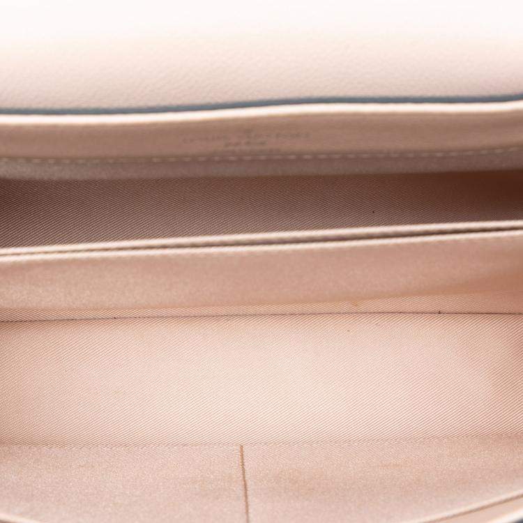 Pre Owned Louis Vuitton Blue Brown Bicolor Leather Lockme II