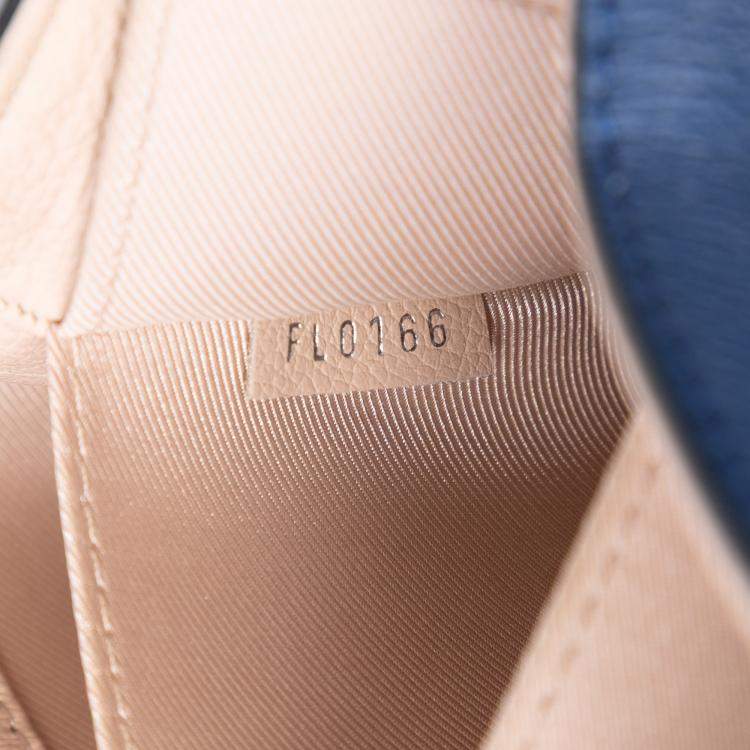 Pre Owned Louis Vuitton Blue Brown Bicolor Leather Lockme II