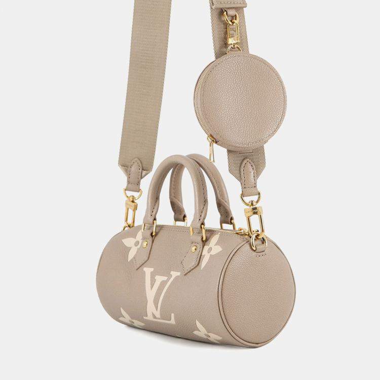 Pre Owned Louis Vuitton Papillon Bb Tourterelle Claim Bicolor Monogram Empreinte Leather