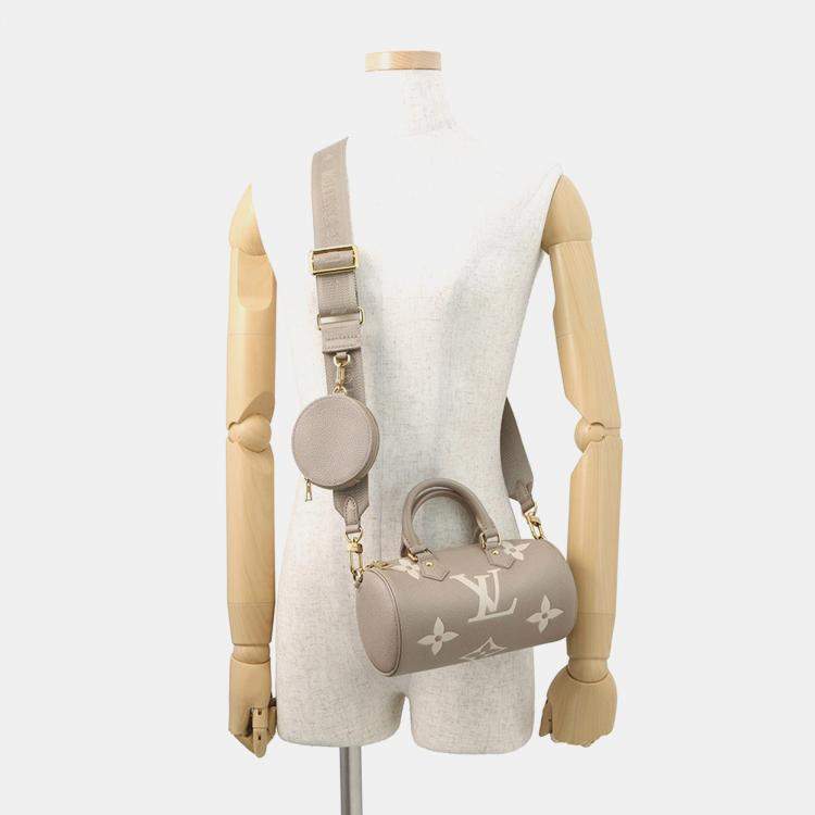 Pre Owned Louis Vuitton Papillon Bb Tourterelle Claim Bicolor Monogram Empreinte Leather