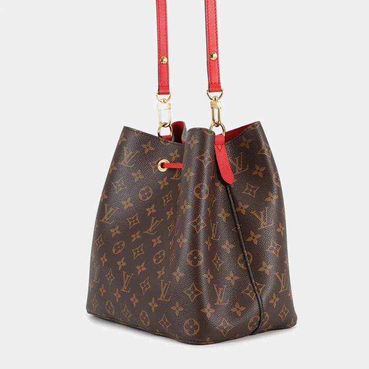Pre Owned Louis Vuitton Neonoe Coquelicot Monogram Size Mm